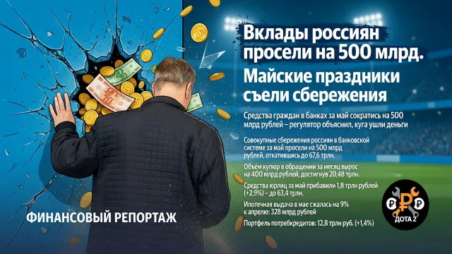 Вклады россиян просели на 500 млрд. Майские праздники съели сбережения